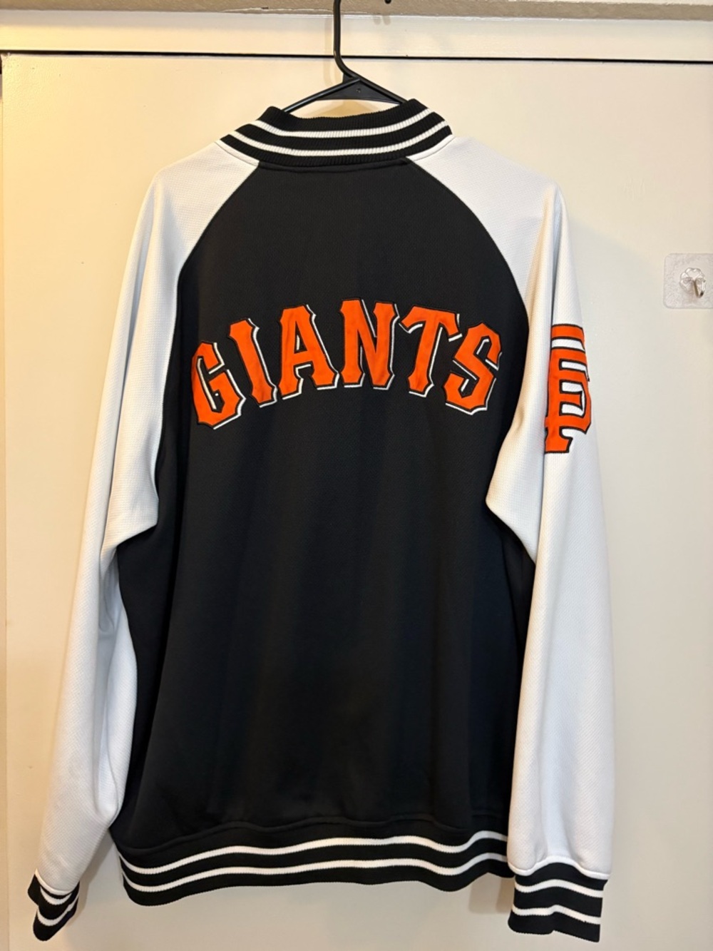 Stitches Black and White Striped Athletic Jacket